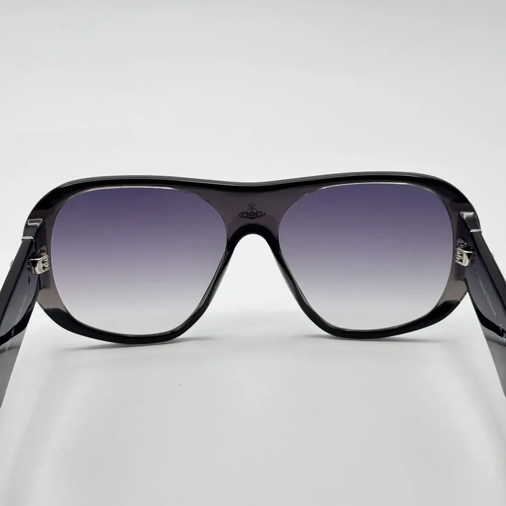 Vivienne Westwood Sunglasses Atlanta VW5020 091 Black Aviator Gradient Shield